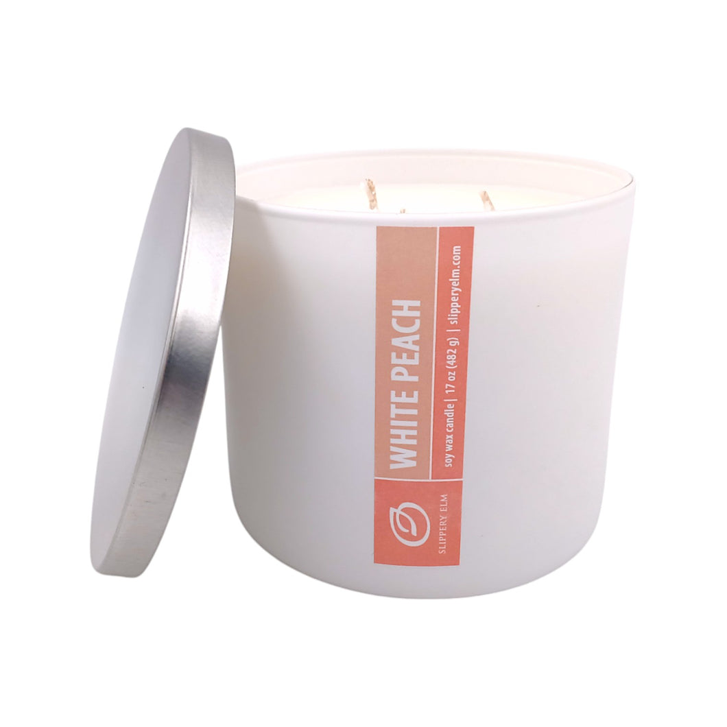 White Peach White 3-Wick Candle