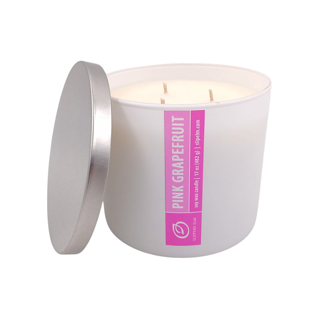 Pink Grapefruit White 3-Wick Candle