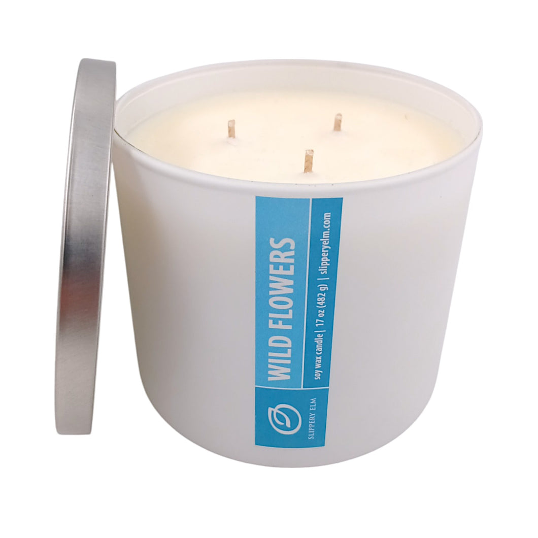 Wild Flowers White 3-Wick Candle