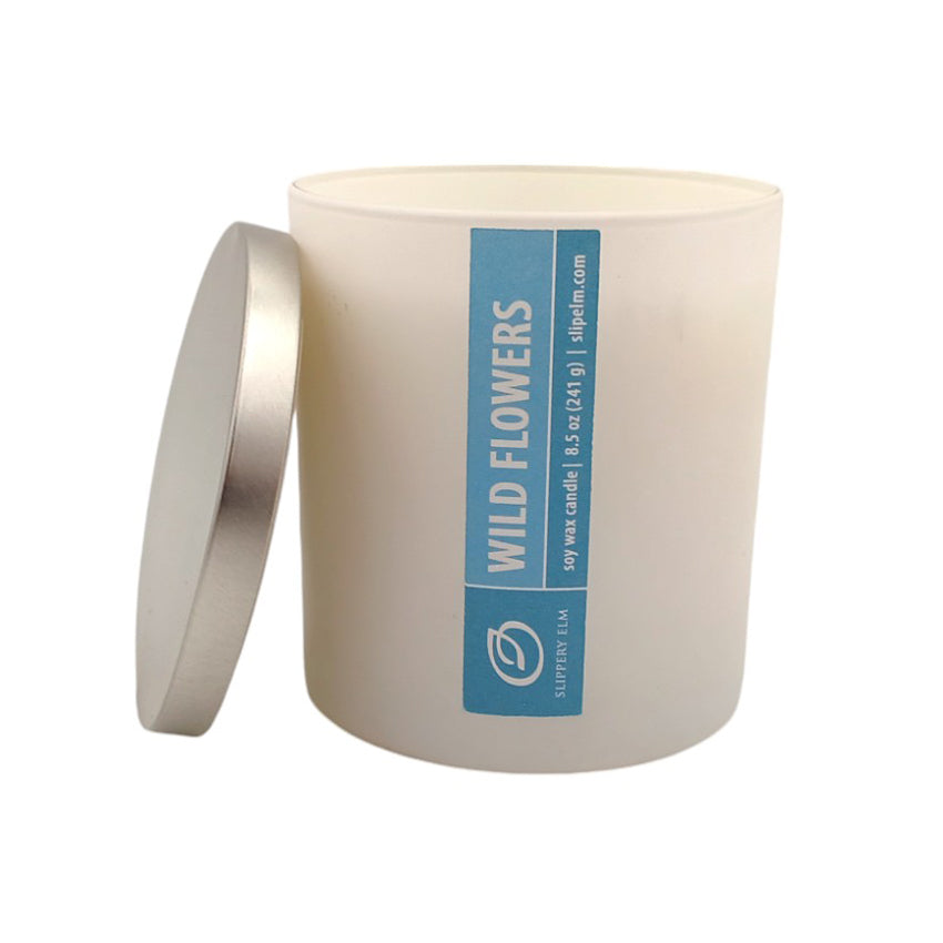 Wild Flowers 8.5oz Matte White Candle