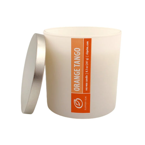 Orange Tango 8.5oz Matte White Candle