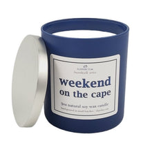 Load image into Gallery viewer, Weekend on the Cape 9oz Boardwalk Series Candle