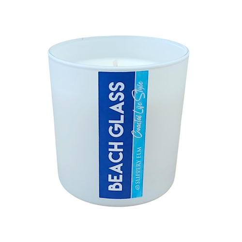 Beach Glass 8.5oz Coastal LifeStyle Glass Candle