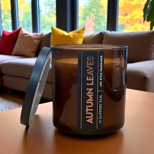 Autumn Leaves 8.5oz Lodge LifeStyle Glass Candle
