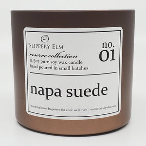 f.01/ Napa Suede Reserve Collection 11.5oz Candle Tin