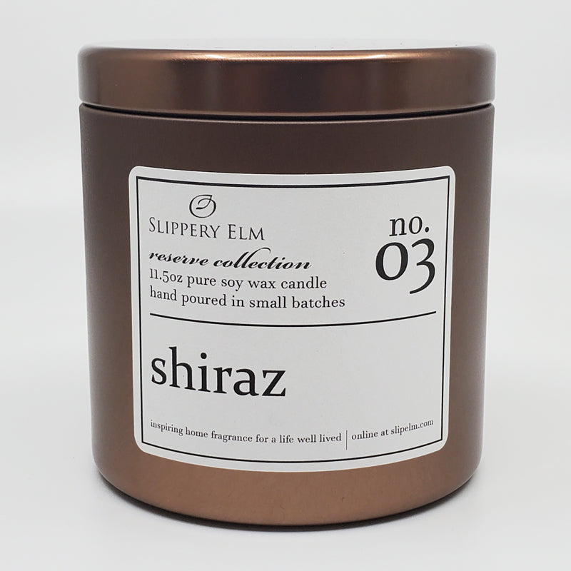 f.03/ Shiraz Reserve Collection 11.5oz Candle Tin