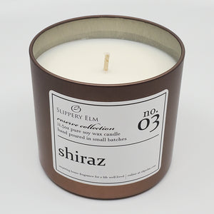 f.03/ Shiraz Reserve Collection 11.5oz Candle Tin