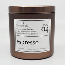 Load image into Gallery viewer, f.04/ Espresso Reserve Collection 11.5oz Candle Tin