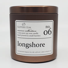 Load image into Gallery viewer, f.06/ Longshore Reserve Collection 11.5oz Candle Tin