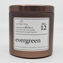 Load image into Gallery viewer, f.12/ Evergreen Reserve Collection 11.5oz Candle Tin